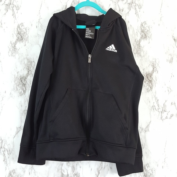 adidas Other - Kids' Adidas Black Zip Hoodie Jacket M (10/12)